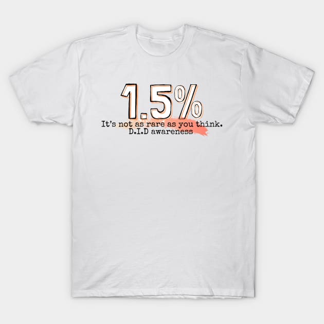 Dissociative identity disorder awareness percent of global population D.I.D. Awareness T-Shirt by system51